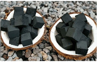 Coconut charcoal pieces