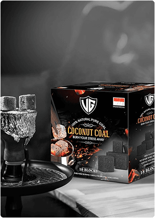 Coconut charcoal product display
