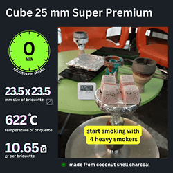 Shisha Charcoal Cube 25 mm Super Premium - image 1