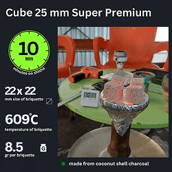 Shisha Charcoal Cube 25 mm Super Premium - image 2