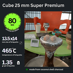 Shisha Charcoal Cube 25 mm Super Premium - image 10