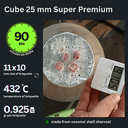 Shisha Charcoal Cube 25 mm Super Premium - image 11