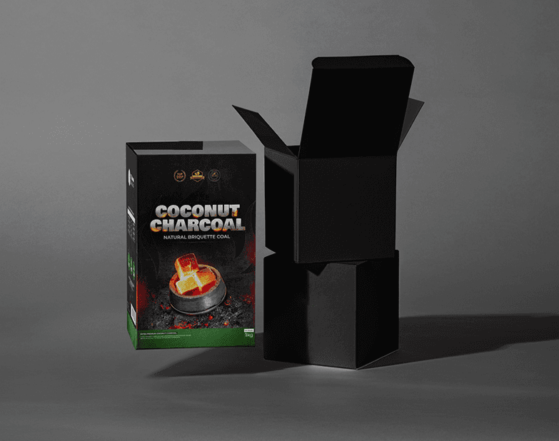 Custom charcoal packaging