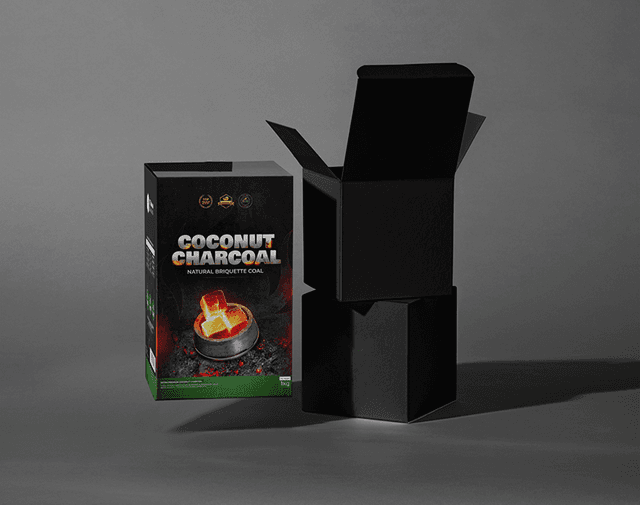 Custom charcoal packaging