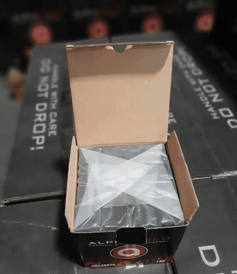 Custom charcoal packaging