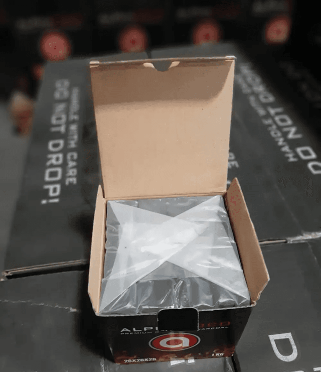 Custom charcoal packaging
